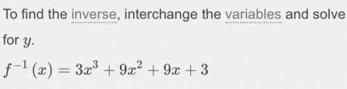 Find the inverse of the function (see attachment) and explain the process.