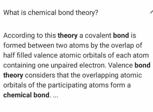 Chemistry test bound theories