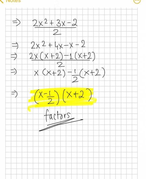 Which of the following expressions is a factor of the polynomial x2+3/2x-1?

x-1
x-1/2
X-2
x+3/2