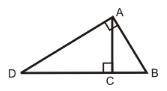 The altitude to the hypotenuse of a right triangle divides the hypotenuse into two segments measurin