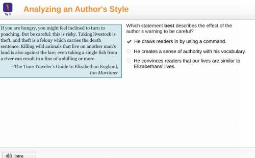 Which statement best describes the effect of the author’s warning to be careful?

He draws readers i
