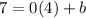 7=0(4)+b