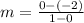 m=\frac{0-\left(-2\right)}{1-0}