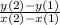 \frac{y(2)-y(1)}{x(2)-x(1)}