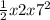 \frac{1}{2}x 2x7^2