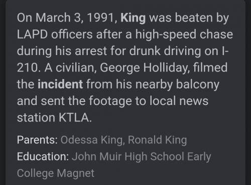 Rodney king incident events