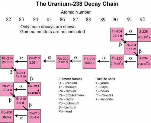 As radioactive uranium decays it turns into what stable element