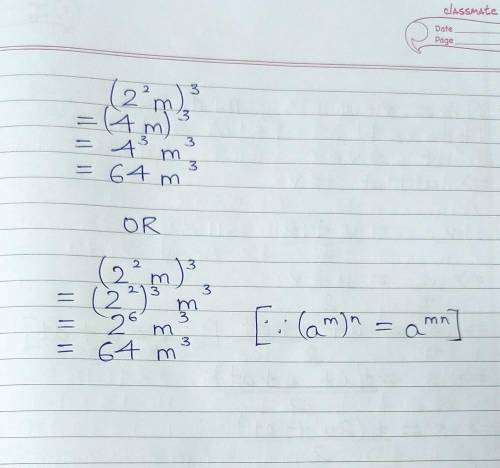 (2²m)³ please help me out thank you
