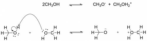 Write the autoionization reaction for methanol, ch3oh.