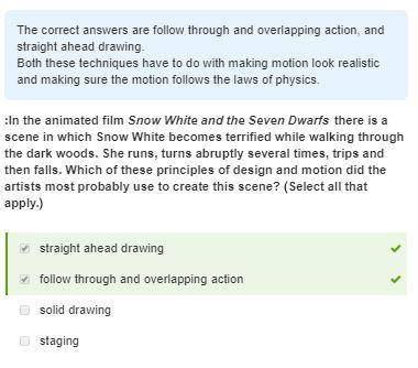 :In the animated film Snow White and the Seven Dwarfs there is a scene in which Snow White becomes t