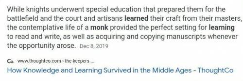 How Did monks help to preserve learning during the middle ages

a. they recited poems b. they copied
