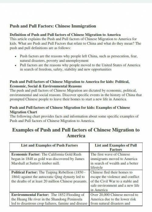 Evaluate the extent to which push and pull factors impacting American immigration in 1607-1754 simil