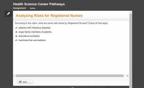 According to the video, what are some risks faced by Registered Nurses? Check all that apply.

patie