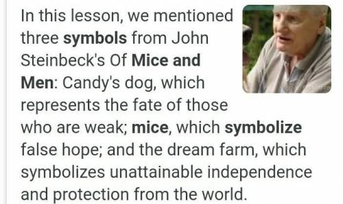 The symbolism of mice and men?chapter 1