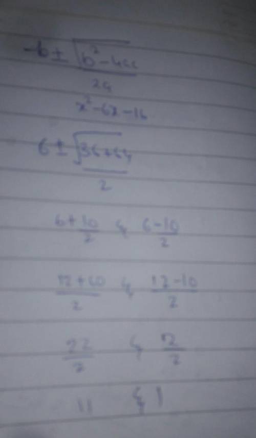 How do i factorize x²-6x-16?
