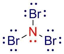 Draw the lewis structure for nitrogen tribromide