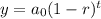 y=a_0(1-r)^t