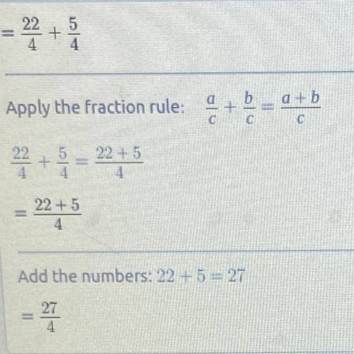 Evaluate the expression shown below and write your answer as a fraction in simplest form.

11/2 + 5/