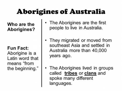 Question 1

Refer to the Newsela article Australian Aborigines and the Dreamtime When the World Was