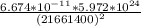 \frac{6.674*10^{-11}*5.972*10^{24}  }{(21661400)^{2} }