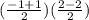 (\frac{-1+1}{2})(\frac{2-2}{2}  )