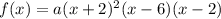 f(x)=a(x+2)^2(x-6)(x-2)