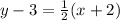 y - 3 = \frac{1}{2}(x +2)