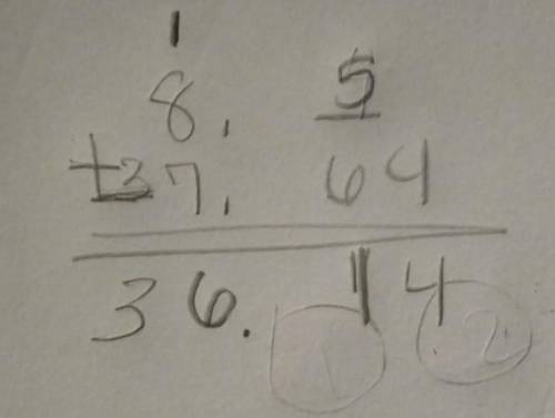 Middle school math please help me 
Adding decimals