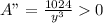 A" = \frac{1024}{y^3}  0