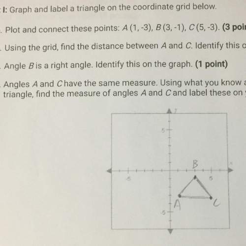 1. find the side lengths of a triangle with the given vertices. part i: graph and label a tri