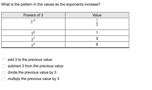 What is the pattern in the values as the exponents increase?