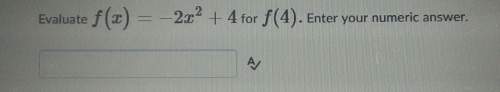 Evaluate the equation the you in the picture up above.evaluate f(x) =