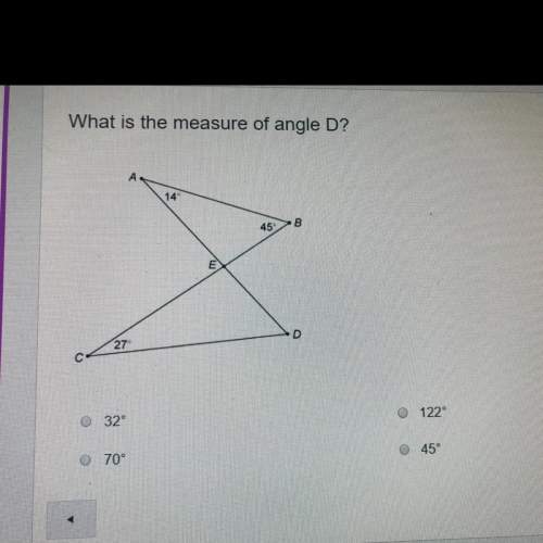 What is the measure of angle d?