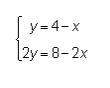 What is the point of intersection when the system of equations below is graphed on the coordinate pl
