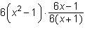 What is the product?  6(x – 1)^2 6(x^2 – 1) (x + 1)(6x – 1) (x – 1)(6x – 1)&lt;