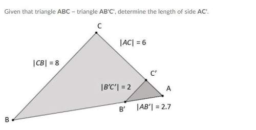 Given that triangle abc ~ triangle ab'c', determine the length of side ac'.