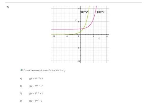Correct answer only !  choose the correct formula for the function g.