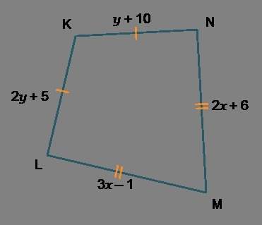 What are the lengths of sides kn and nm of the kite?  kn =  units nm =  unit
