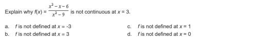 Explain why f(x) is continuous at x=3