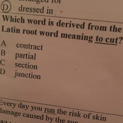Which word is derived from the latin root word meaning to cut