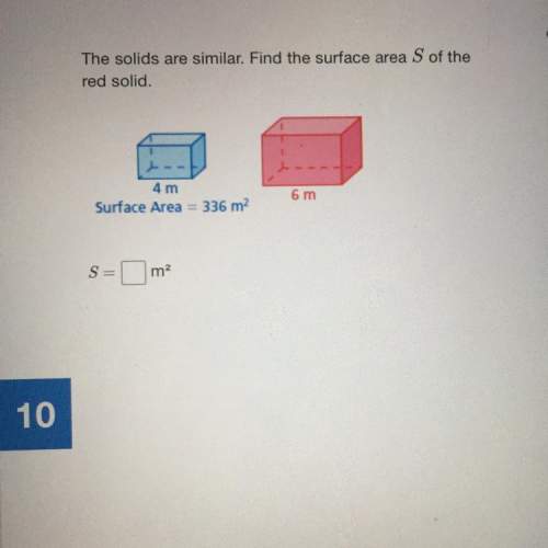 The solids are similar. find the surface area s of the red solid.