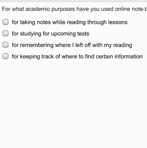 For what academic purposes have you used online note-taking tools?