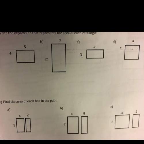 Write the expression that represents the area of each rectangle