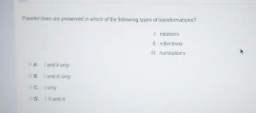 Parallel lines are preserved in which of the following types of transformations?