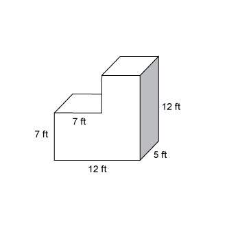 What is the surface area of the figure?  408 ft² 458 ft² 545 ft²
