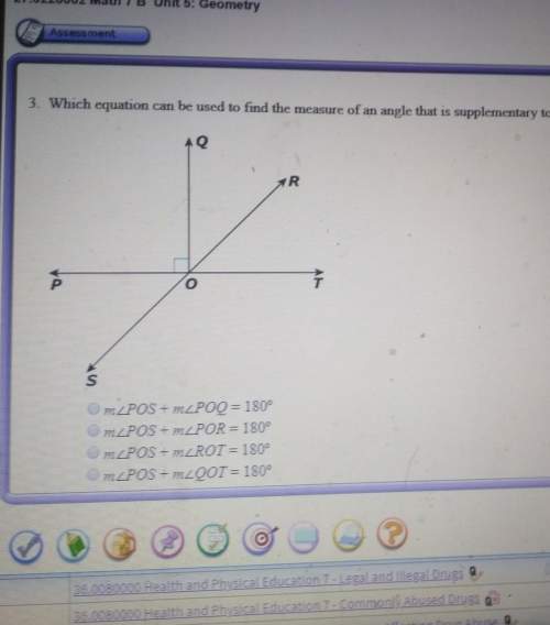 Which equation can be used to find the measure of an angle that is supplementary to pos i will make