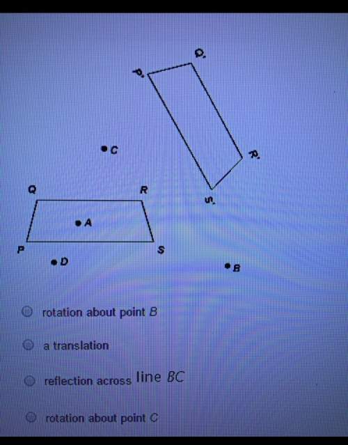 Which is the best description of the translation of trapezoid pqrs?