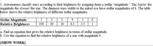 Astronomers classify stars according to their brightness by assigning them a stellar "magnitude." th
