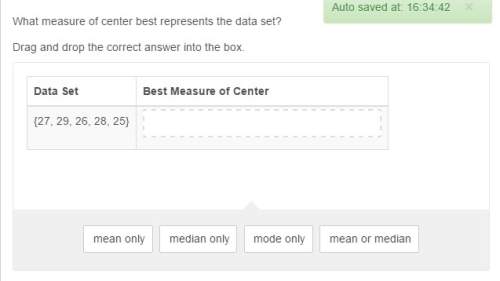 What measure of center best represents the data set?