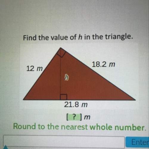 find the value of h in the triangle.